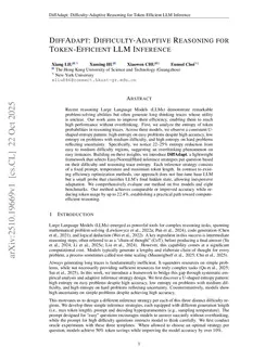 DiffAdapt: Difficulty-Adaptive Reasoning for Token-Efficient LLM Inference