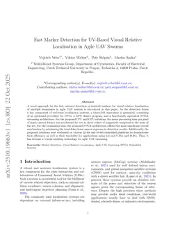 FIMD: Fast Isolated Marker Detection for UV-Based Visual Relative Localisation in Agile UAV Swarms