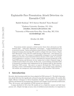 Explainable Face Presentation Attack Detection via Ensemble-CAM