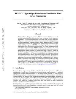 SEMPO: Lightweight Foundation Models for Time Series Forecasting