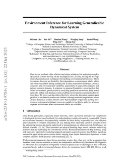 Environment Inference for Learning Generalizable Dynamical System