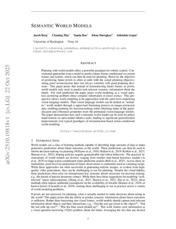 Semantic World Models