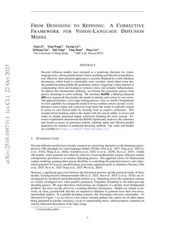 From Denoising to Refining: A Corrective Framework for Vision-Language Diffusion Model