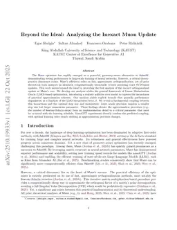Beyond the Ideal: Analyzing the Inexact Muon Update