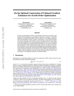 On the Optimal Construction of Unbiased Gradient Estimators for Zeroth-Order Optimization