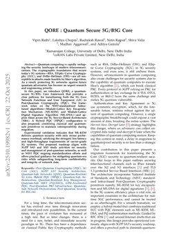 QORE : Quantum Secure 5G/B5G Core