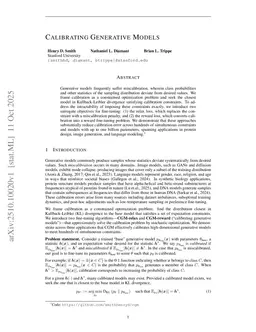 Calibrating Generative Models to Distributional Constraints