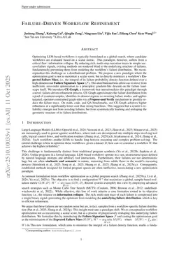 Failure-Driven Workflow Refinement