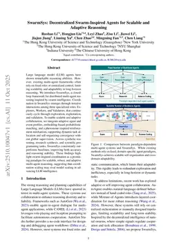 SwarmSys: Decentralized Swarm-Inspired Agents for Scalable and Adaptive Reasoning