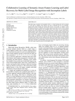 Incomplete Multi-Label Image Recognition by Co-learning Semantic-Aware Features and Label Recovery