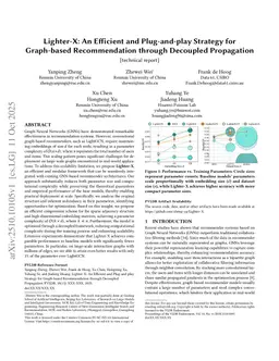 Lighter-X: An Efficient and Plug-and-play Strategy for Graph-based Recommendation through Decoupled Propagation