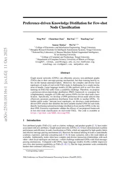 Preference-driven Knowledge Distillation for Few-shot Node Classification