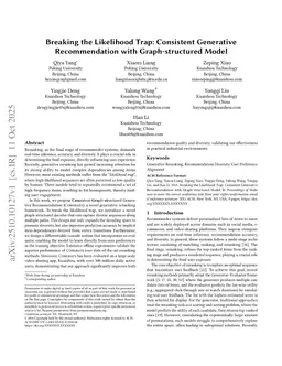 Breaking the Likelihood Trap: Consistent Generative Recommendation with Graph-structured Model