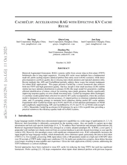 CacheClip: Accelerating RAG with Effective KV Cache Reuse