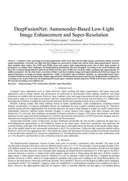 DeepFusionNet: Autoencoder-Based Low-Light Image Enhancement and Super-Resolution