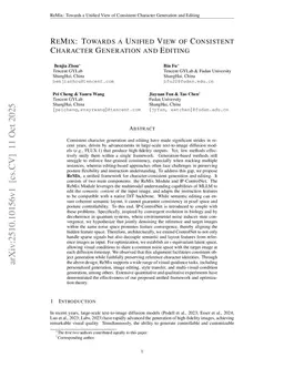 ReMix: Towards a Unified View of Consistent Character Generation and Editing