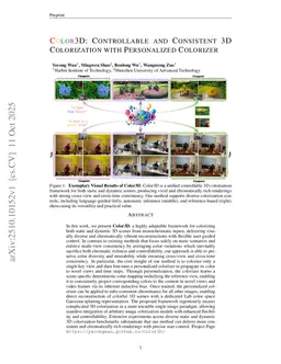 Color3D: Controllable and Consistent 3D Colorization with Personalized Colorizer