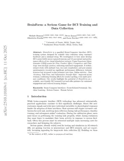 BrainForm: a Serious Game for BCI Training and Data Collection