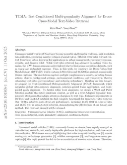 TCMA: Text-Conditioned Multi-granularity Alignment for Drone Cross-Modal Text-Video Retrieval