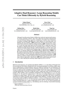 Adaptive Dual Reasoner: Large Reasoning Models Can Think Efficiently by Hybrid Reasoning