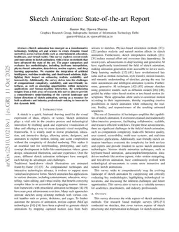 Sketch Animation: State-of-the-art Report