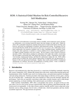 SGM: A Statistical Godel Machine for Risk-Controlled Recursive Self-Modification