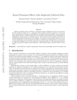 Kernel Treatment Effects with Adaptively Collected Data