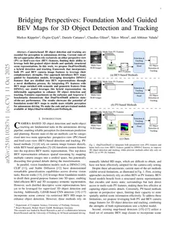 Bridging Perspectives: Foundation Model Guided BEV Maps for 3D Object Detection and Tracking