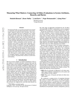 Measuring What Matters: Connecting AI Ethics Evaluations to System Attributes, Hazards, and Harms