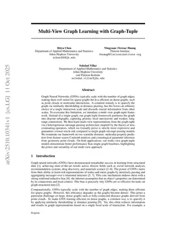 Multi-View Graph Learning with Graph-Tuple