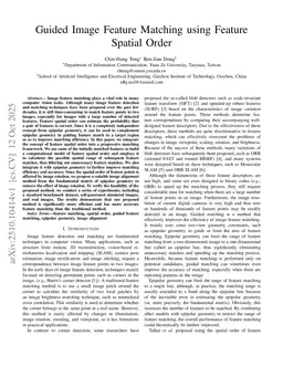 Guided Image Feature Matching using Feature Spatial Order