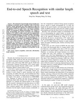 End-to-end Speech Recognition with similar length speech and text