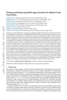 Testing and Enhancing Multi-Agent Systems for Robust Code Generation