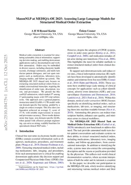 Assessing Large Language Models for Structured Medical Order Extraction