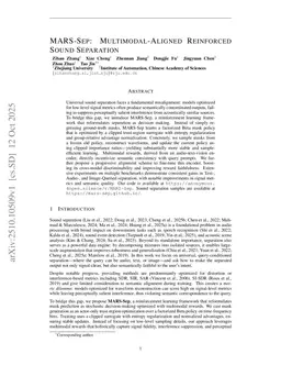 MARS-Sep: Multimodal-Aligned Reinforced Sound Separation