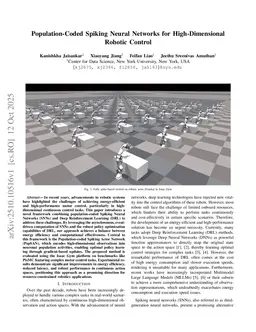 Population-Coded Spiking Neural Networks for High-Dimensional Robotic Control