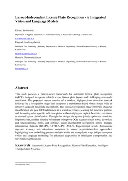 Layout-Independent License Plate Recognition via Integrated Vision and Language Models
