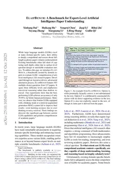 ELAIPBench: A Benchmark for Expert-Level Artificial Intelligence Paper Understanding