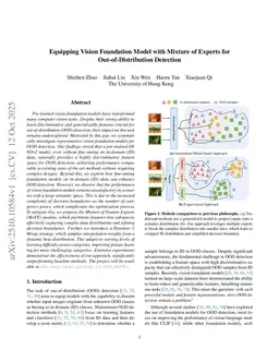 Equipping Vision Foundation Model with Mixture of Experts for Out-of-Distribution Detection