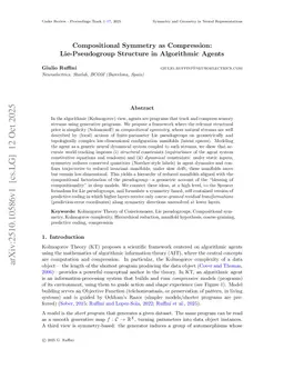 Compositional Symmetry as Compression: Lie Pseudogroup Structure in Algorithmic Agents