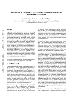 Fast Vision in the Dark: A Case for Single-Photon Imaging in Planetary Navigation