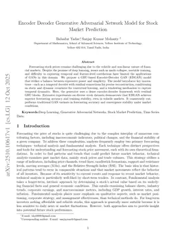 Encoder Decoder Generative Adversarial Network Model for Stock Market Prediction
