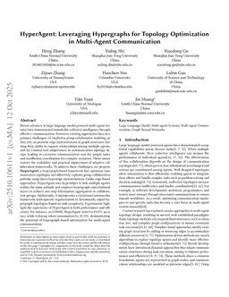 HyperAgent: Leveraging Hypergraphs for Topology Optimization in Multi-Agent Communication