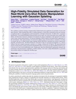 High-Fidelity Simulated Data Generation for Real-World Zero-Shot Robotic Manipulation Learning with Gaussian Splatting
