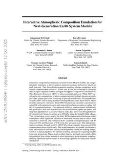 Interactive Atmospheric Composition Emulation for Next-Generation Earth System Models