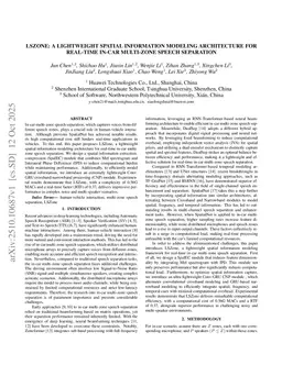 LSZone: A Lightweight Spatial Information Modeling Architecture for Real-time In-car Multi-zone Speech Separation