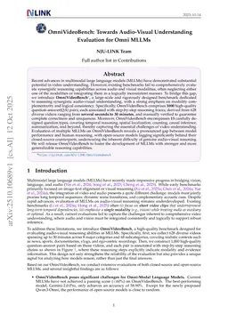 OmniVideoBench: Towards Audio-Visual Understanding Evaluation for Omni MLLMs