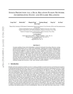Stock Prediction via a Dual Relation Fusion Network incorporating Static and Dynamic Relations