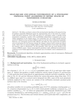 Mean-square and linear convergence of a stochastic proximal point algorithm in metric spaces of nonpositive curvature
