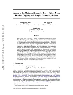 Second-order Optimization under Heavy-Tailed Noise: Hessian Clipping and Sample Complexity Limits
